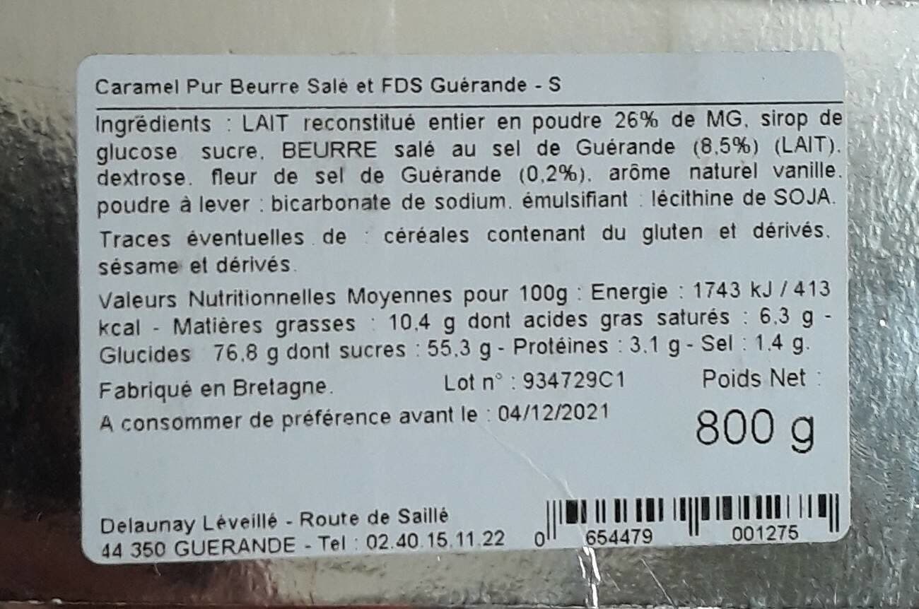 Delaunay Léveillé Caramels au beurre salé de guerande packshot