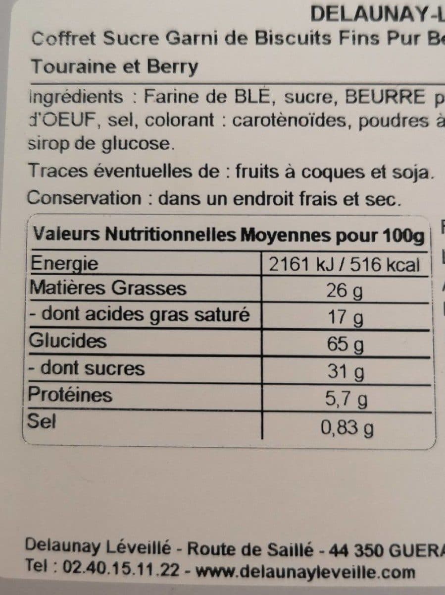 Delaunay Léveillé Biscuit Pur Beurre packshot