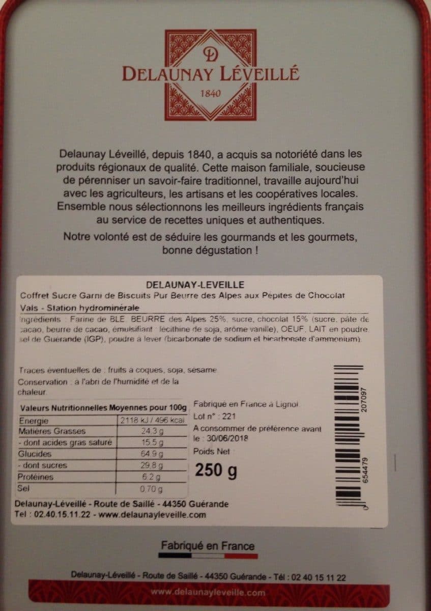Delaunay Léveillé Pépites chocolat packshot
