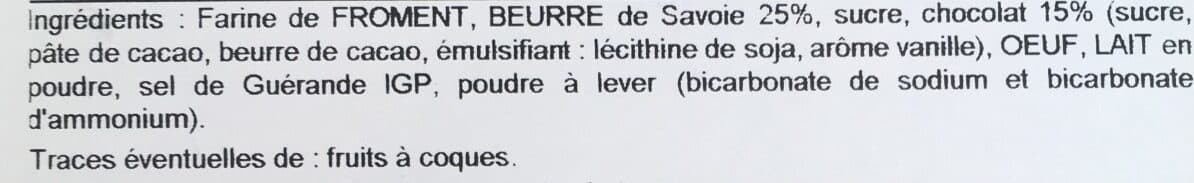 Open Food Facts Biscuits Pur Beurre de Savoie aux pepites de chocolat packshot