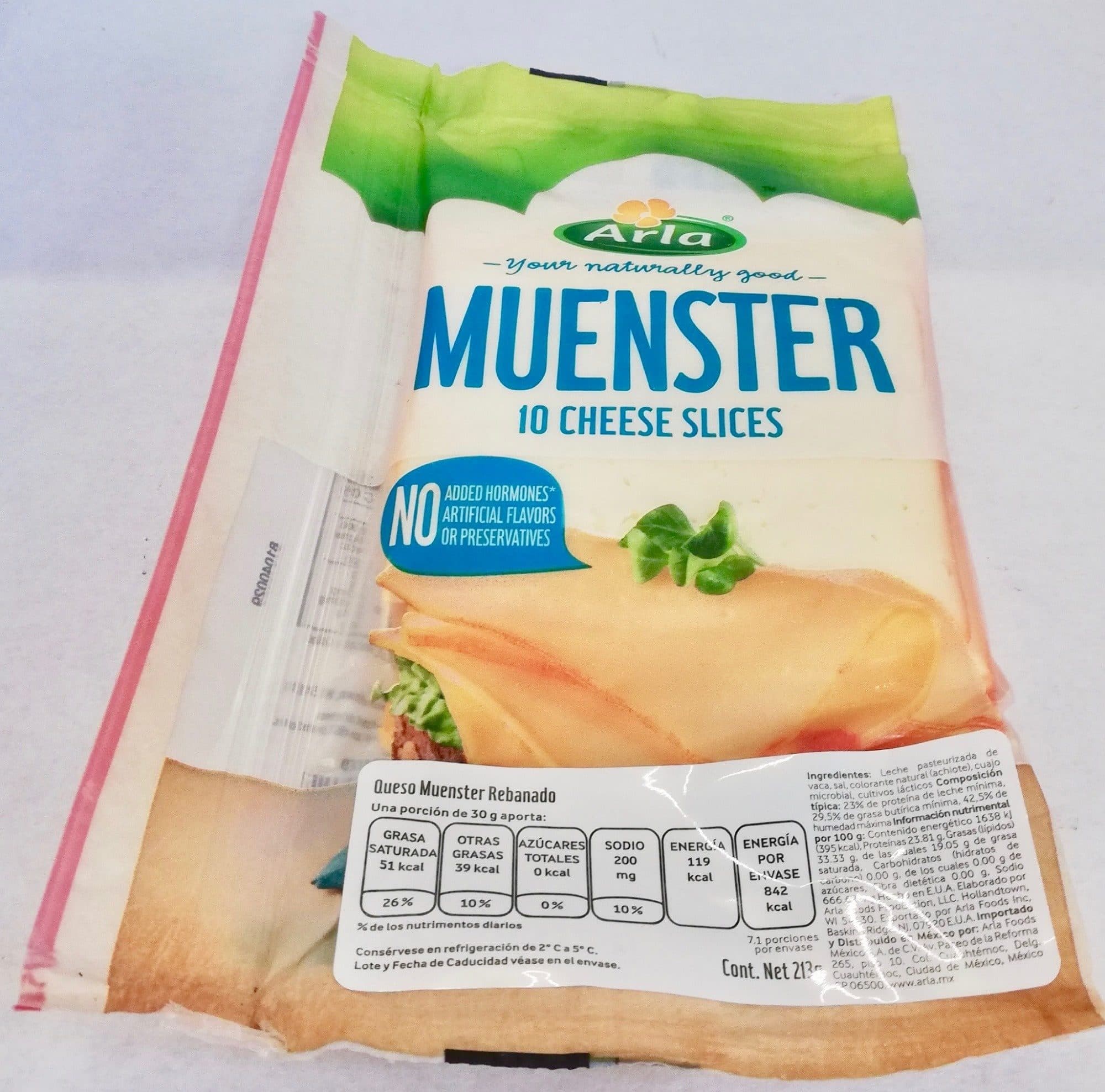 Arla Foods Inc. Muenster cheese slices, muenster packshot