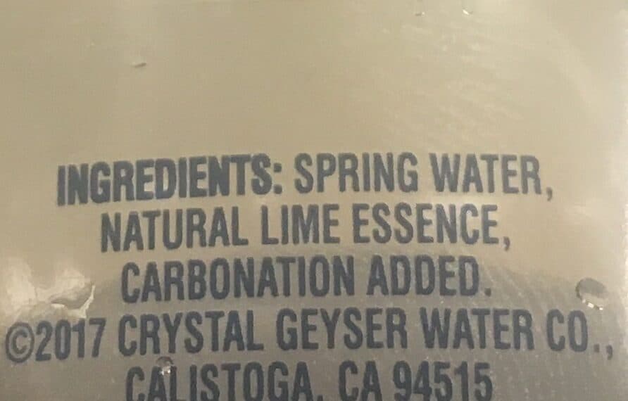 Crystal Geyser Lime Sparkling Mineral Water packshot