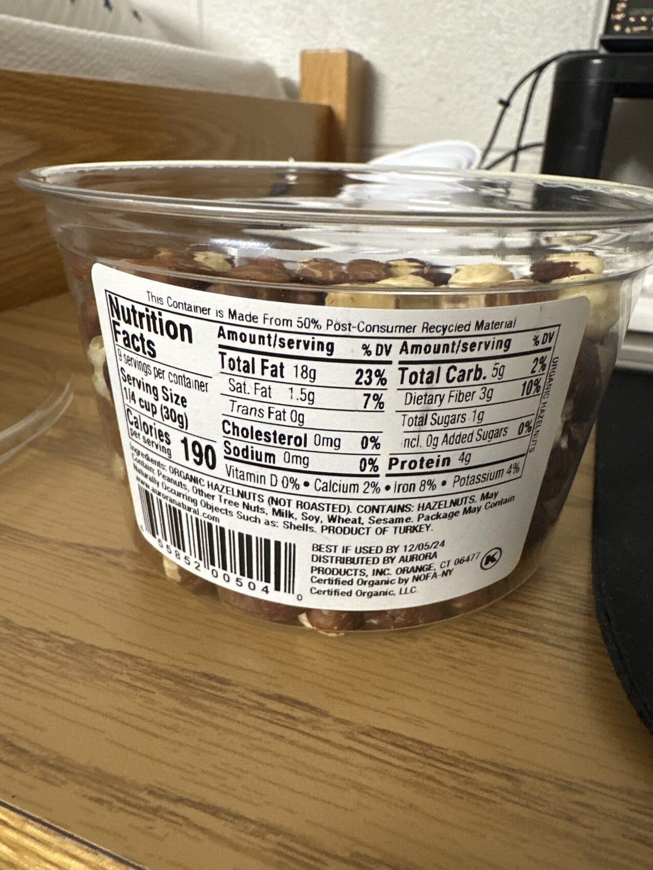 Whole Foods Market Products organic hazelnuts packshot