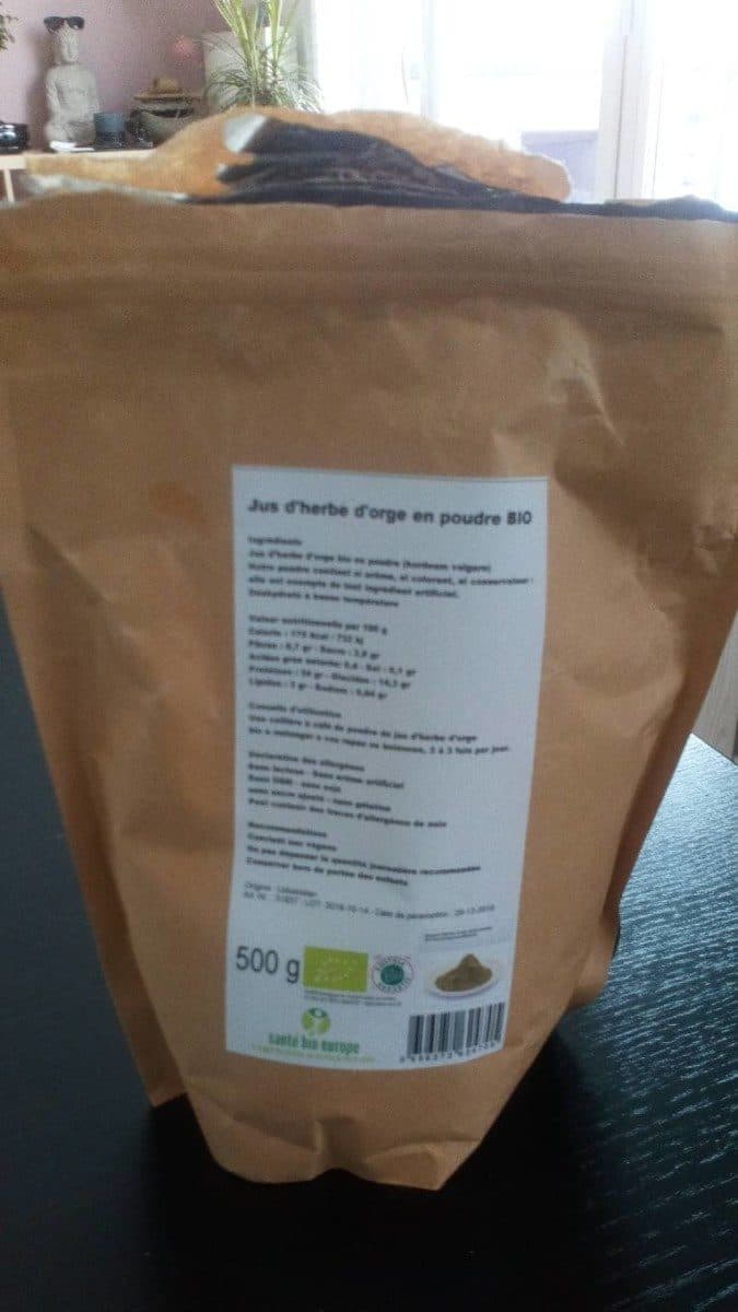 Open Food Facts Jus d'herbe d'orge en poudre bio packshot