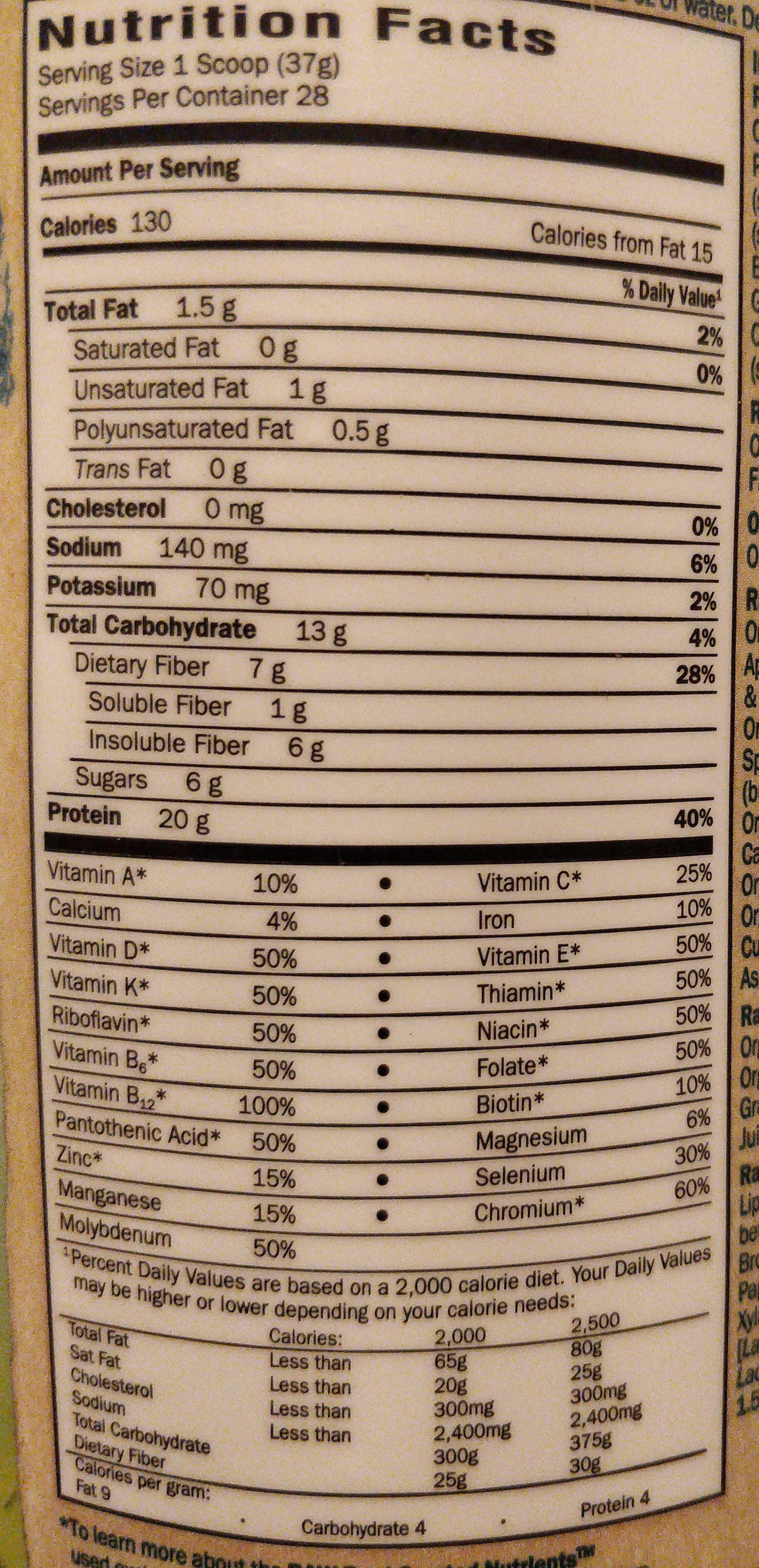 Garden of Life RAW Organic Meal Plant-Based Lightly Sweet packshot