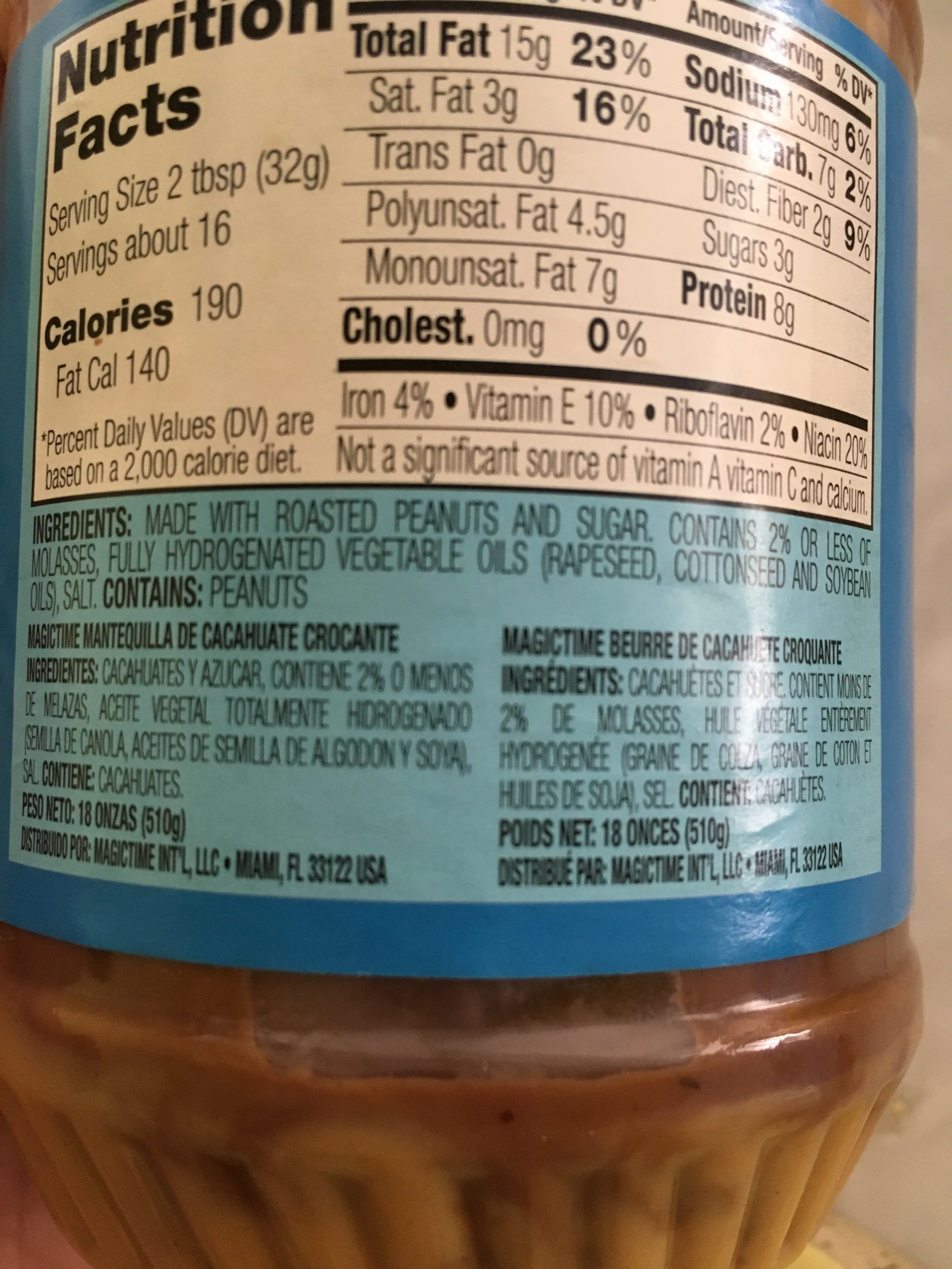 Magic pop Magic Time Crunchy Peanut Butter packshot