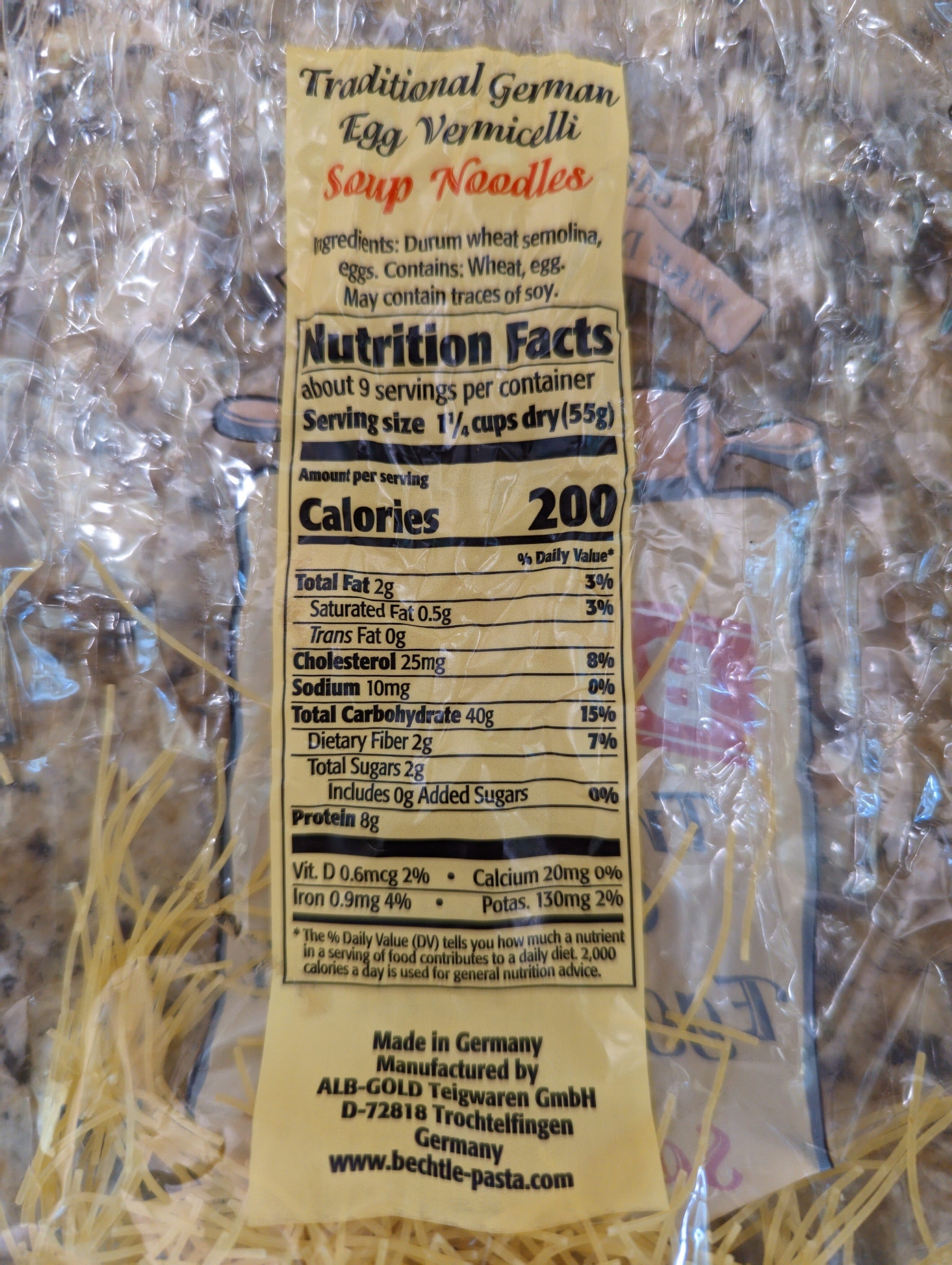 Alb-Gold Teigwaren Gmbh Bechtle, Traditional German Eggg Pasta Soup Noodles packshot