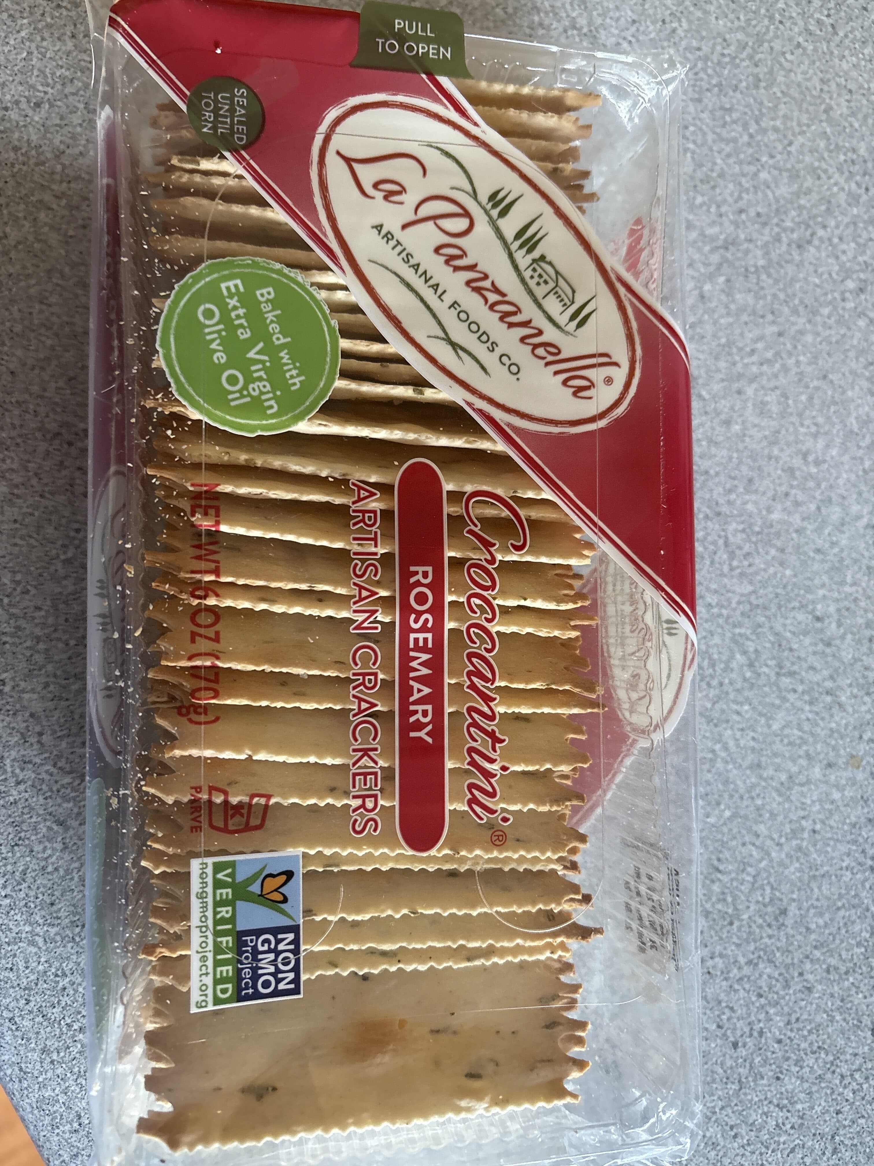 La Panzanella Mini Croccantini Rosemary Crackers packshot