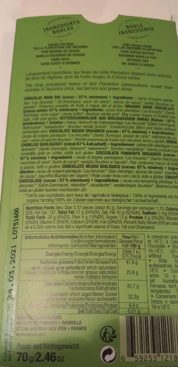 Michel Cluizel Los ancones chocolate pct packshot