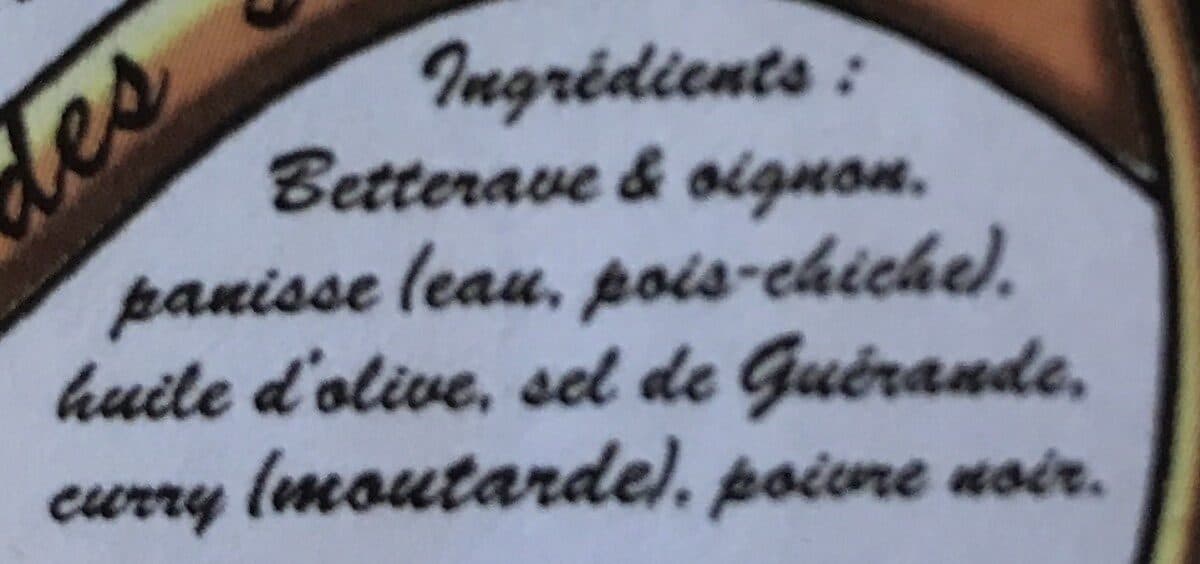 Open Food Facts Tartinade Curry packshot