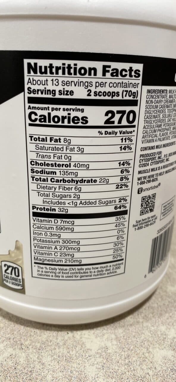 MUSCLE MILK GENUINE PROTEIN POWDER packshot