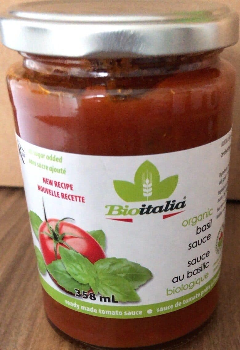 Bioitalia 100% Organic Basil Sauce packshot