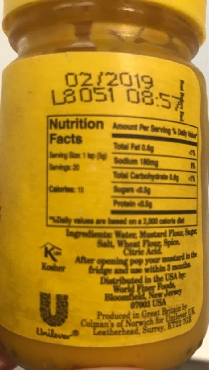 Colman's Of Norwich Colmans original english mustard packshot