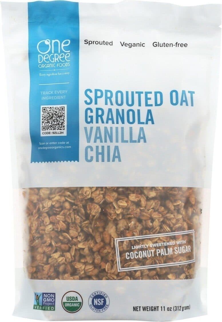 One Degree Organic Foods Vanilla Chia Granola packshot