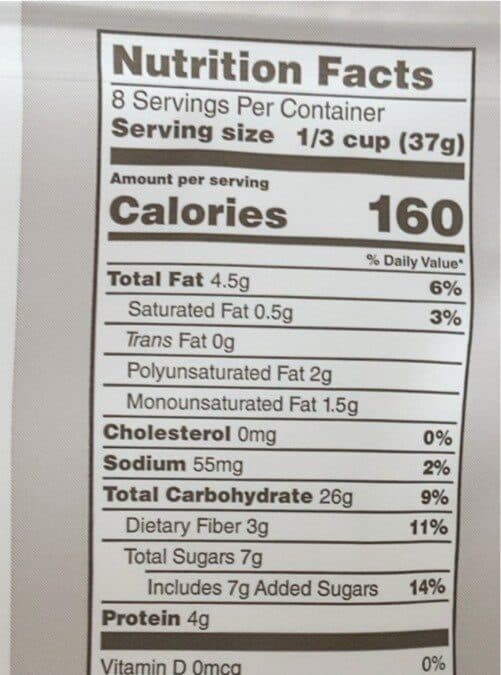 One Degree Organic Foods Vanilla Chia Granola packshot