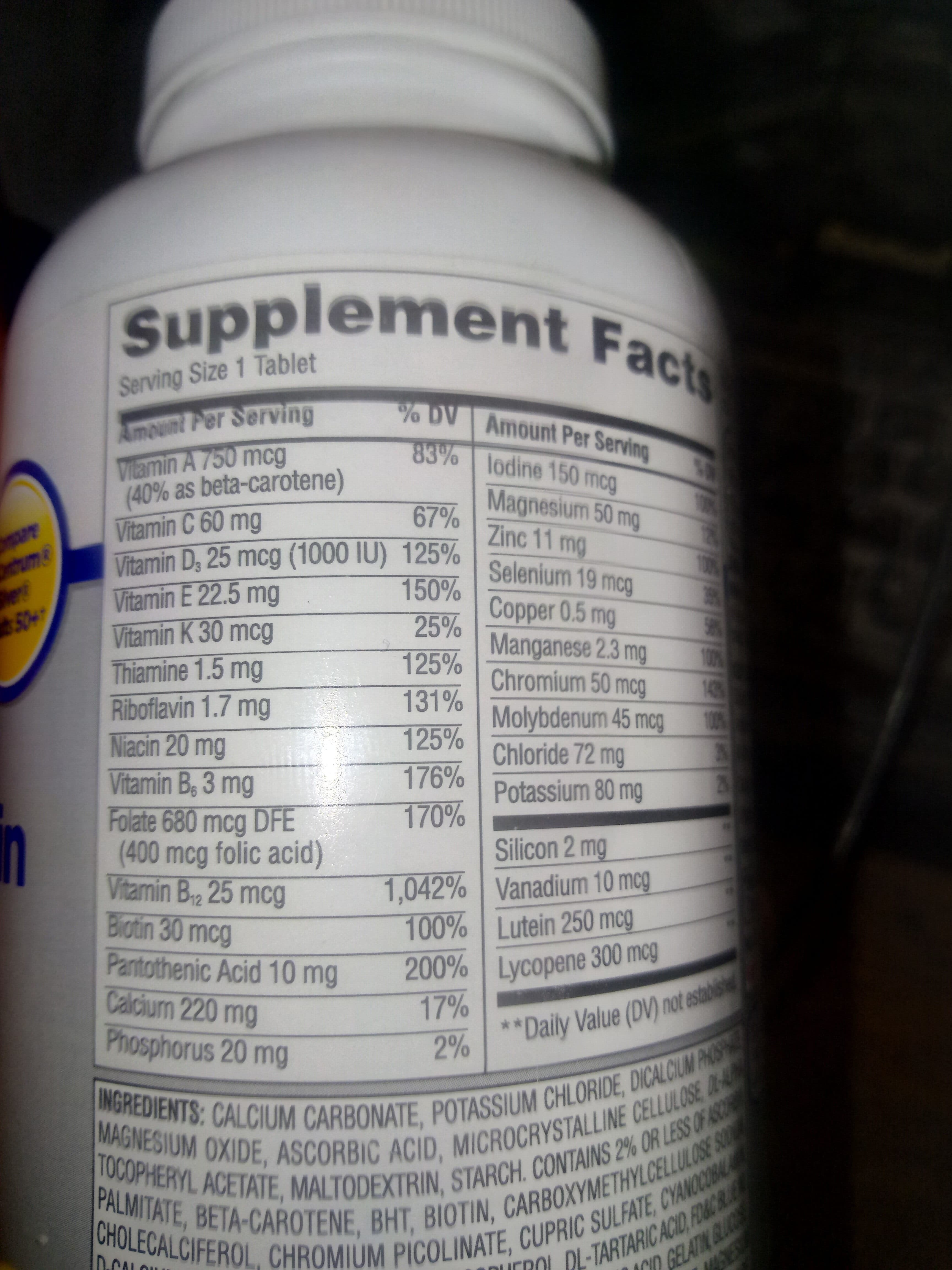 Open Food Facts Complete Multivitamin-Adults 50+ packshot