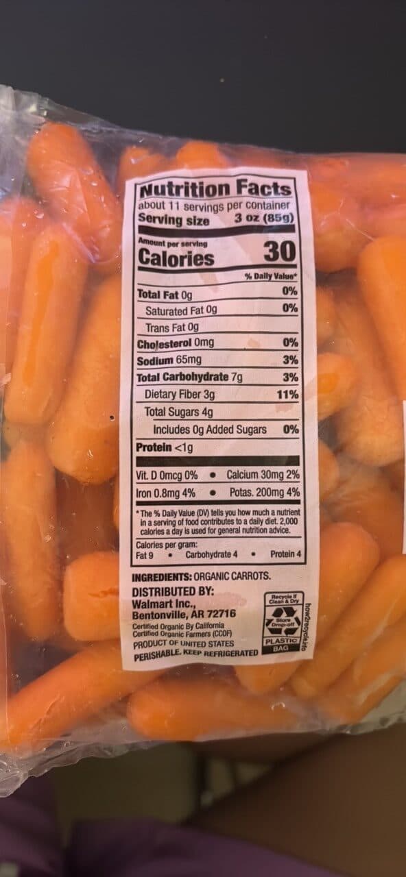 Marketside Baby Peeled Carrots packshot
