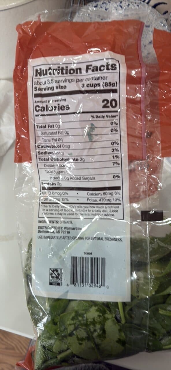 Marketside Spinach packshot