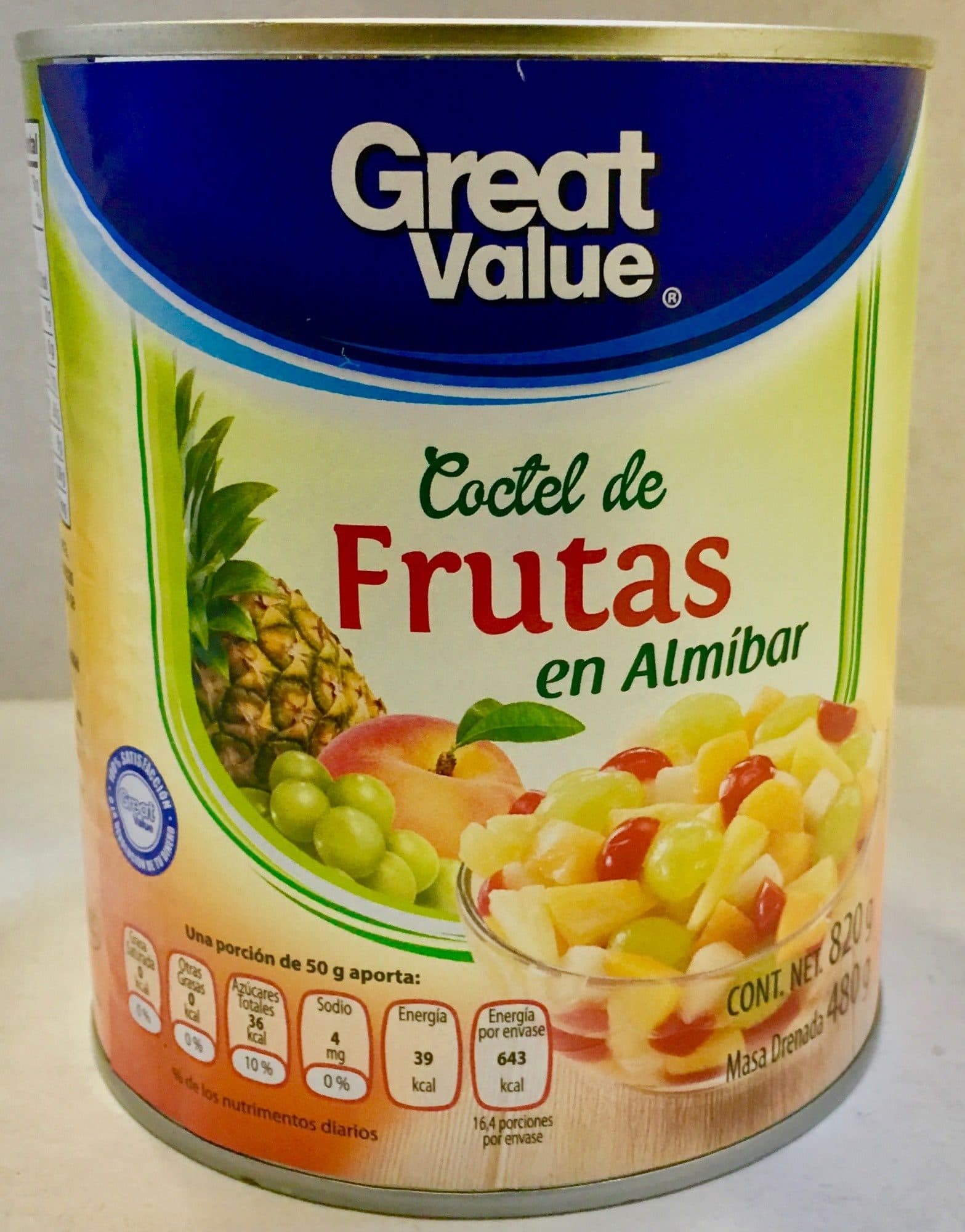 GREAT VALUE COCTÉL DE FRUTAS EN ALMÍBAR packshot