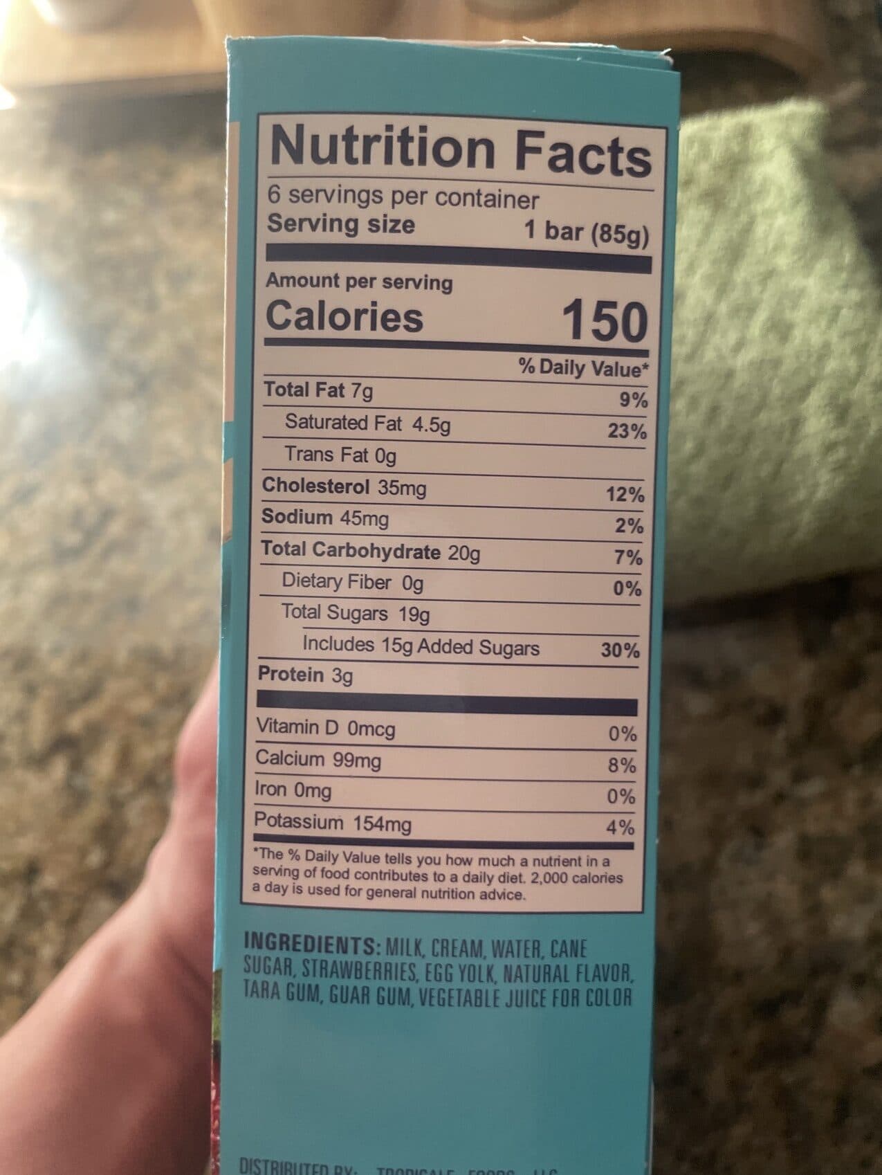 Tropicale Foods Inc. Premium Ice Cream Bar packshot