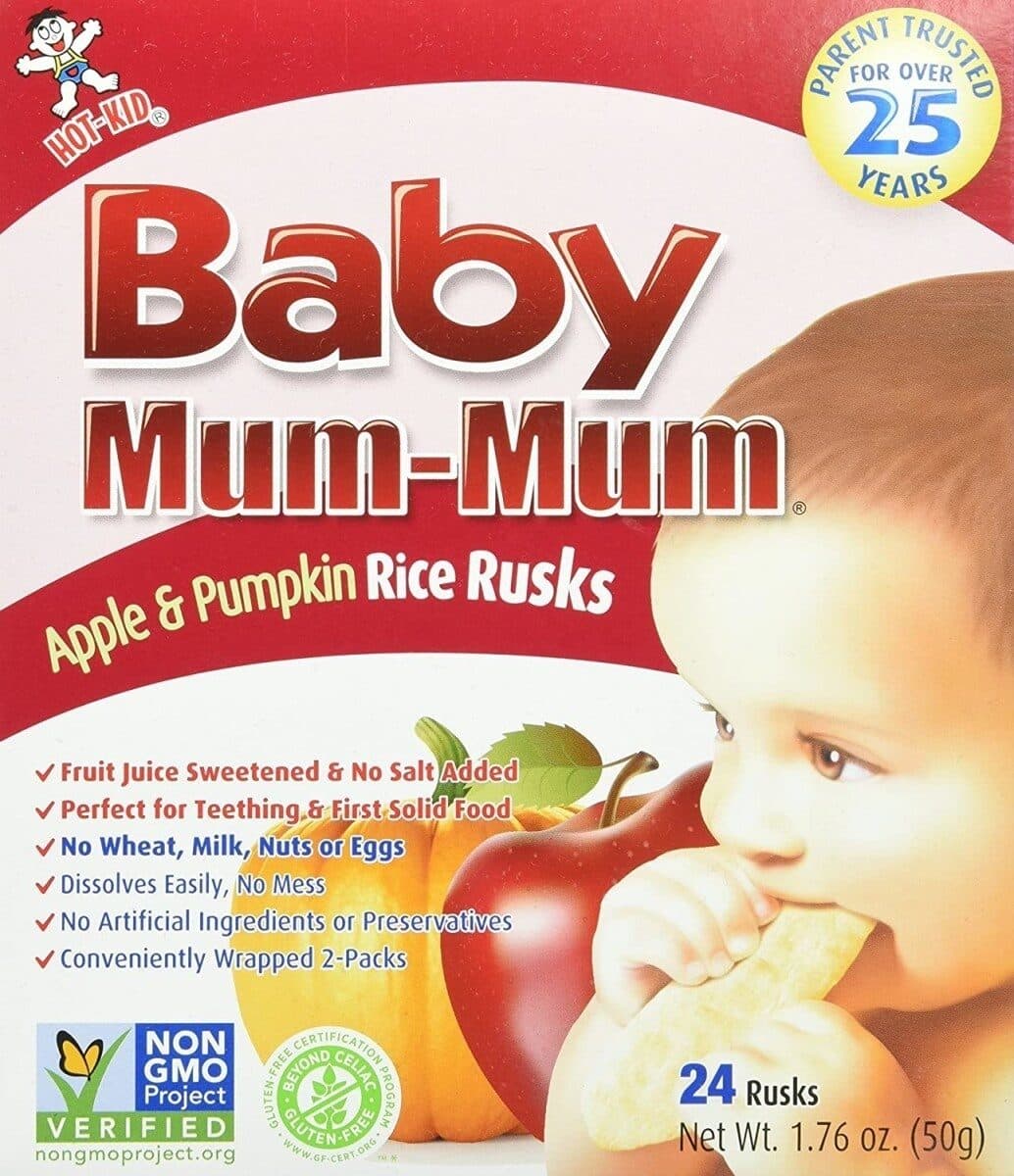 Want Want Foods Ltd. Baby Mum-Mum Apple Rice Rusks packshot