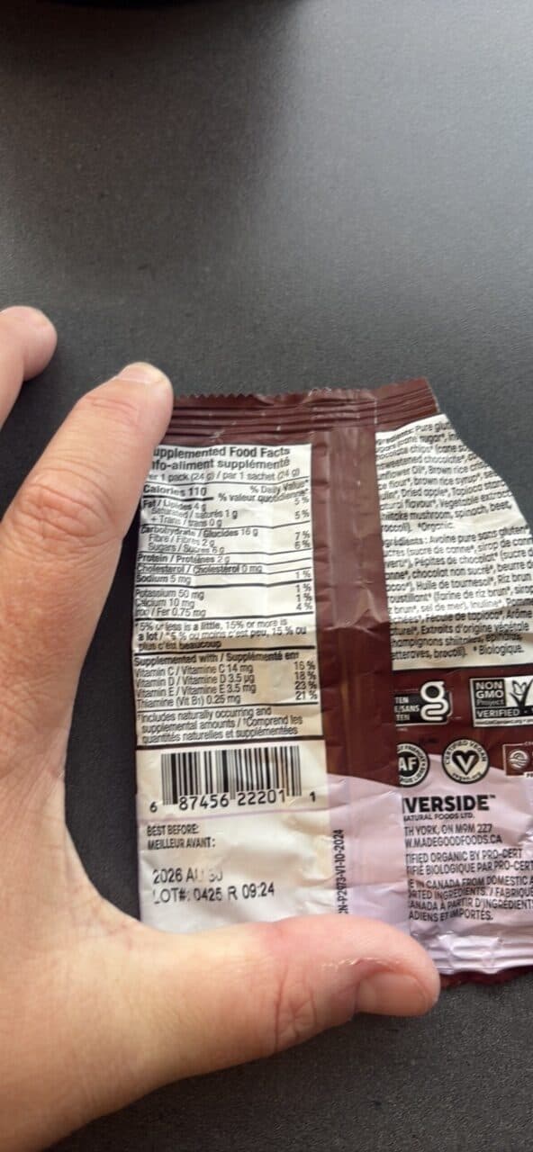 Made Good make good granola bites chocolate chip packshot