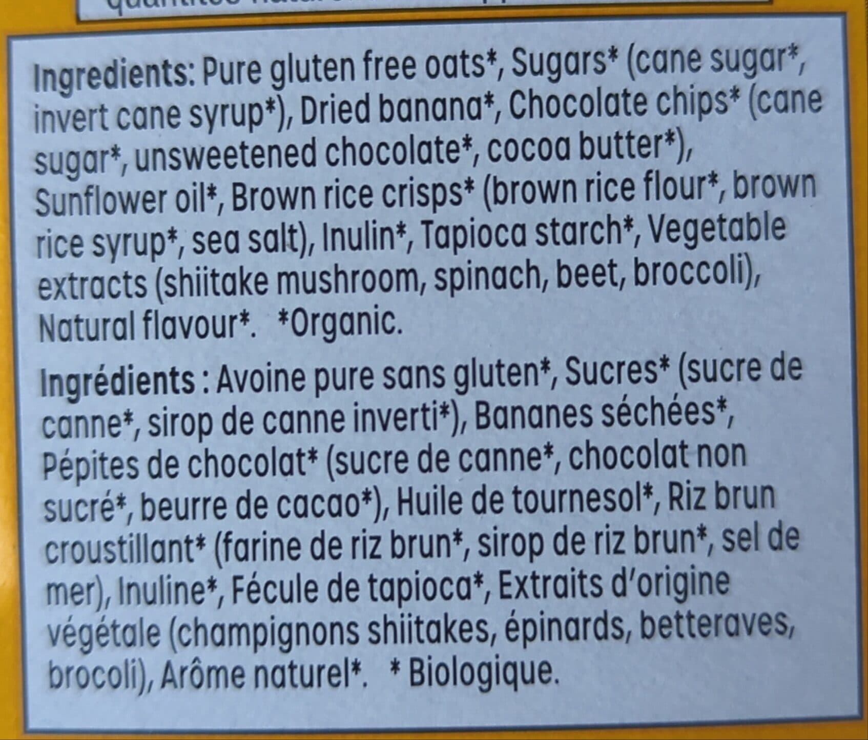 made good organic granola bites chocolate banana packshot