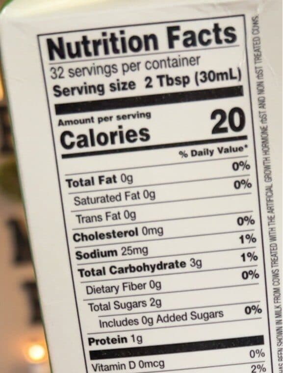 Open Food Facts Fat free half & half packshot