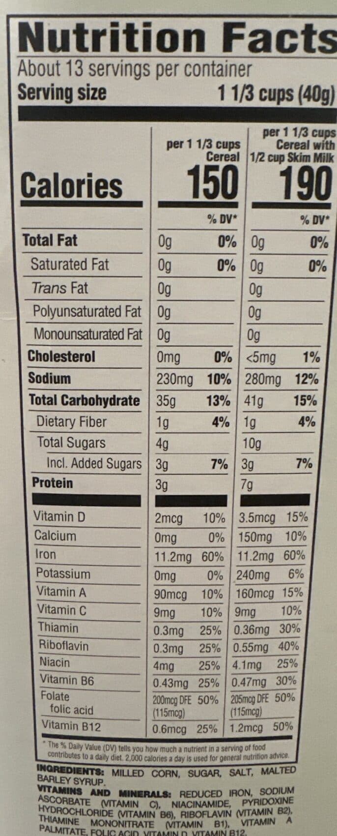 Foodhold Corn flakes toasted corn cereal packshot