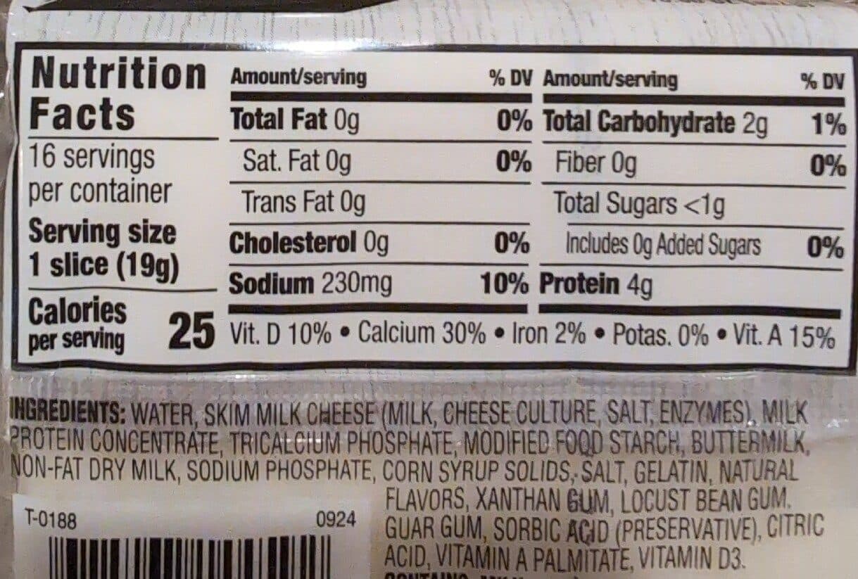 Unknown White American Pasteurized Prepared Cheese Product packshot