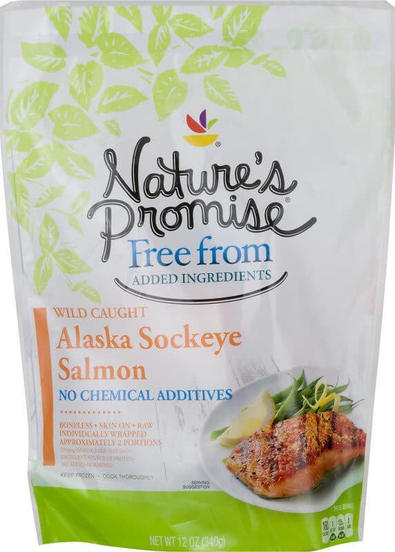 Nature's Promise Wild caught alaska sockeye salmon packshot