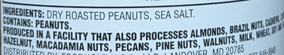 Ahold Ahold peanuts dry roasted packshot