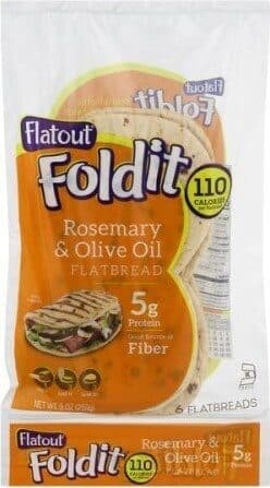 Flatout Inc. Foldit flatbreads artisan rosemary & olive oil packshot