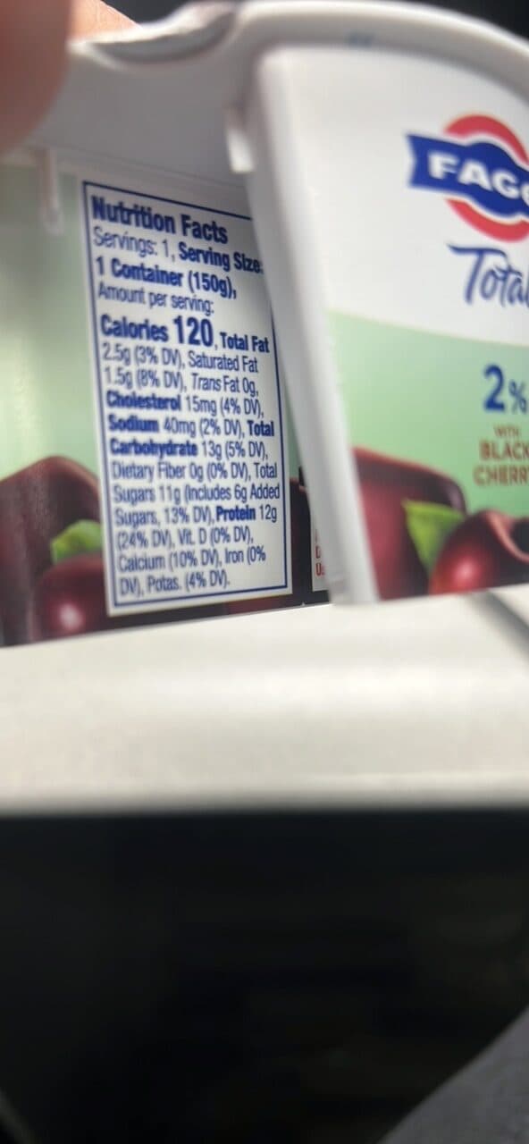 FAGE Total 2% Milkfat with Black Cherry packshot