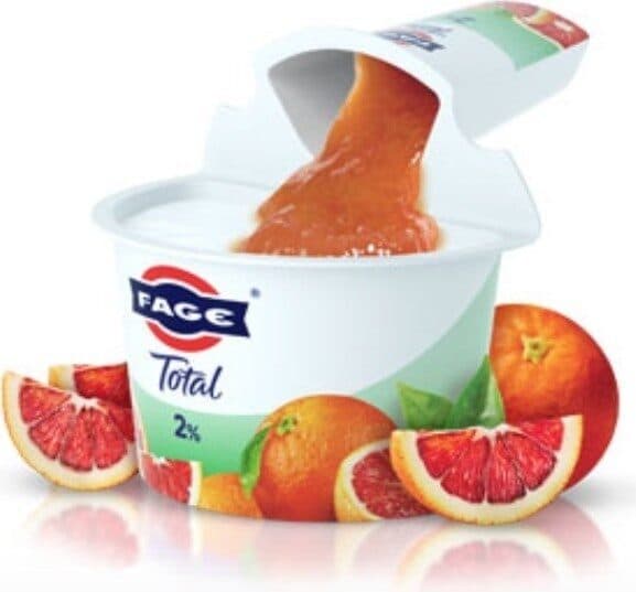 Fage Fage total lowfat greek strained yogurt blood orange packshot