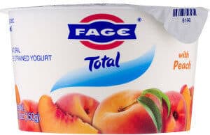 Fage Total greek yogurt with peach packshot
