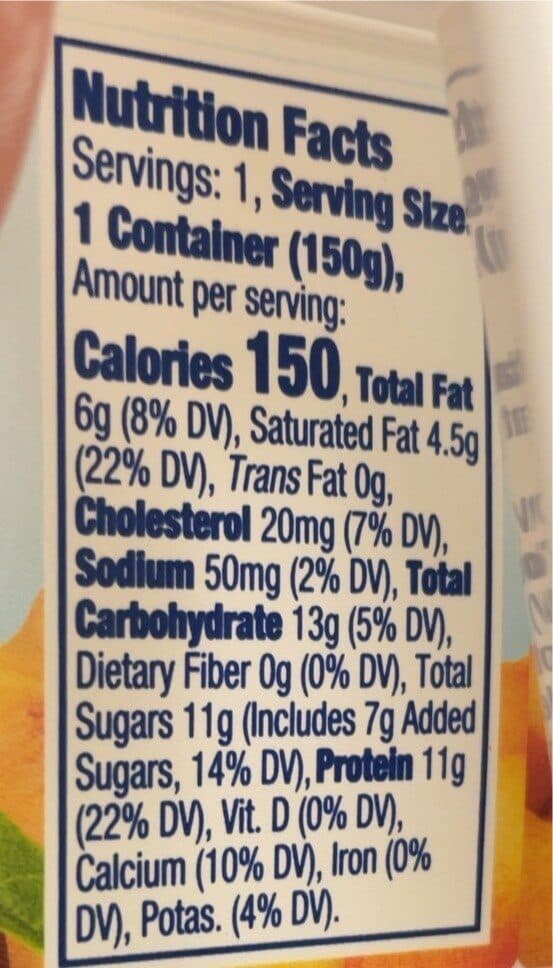 Fage Total greek yogurt with peach packshot