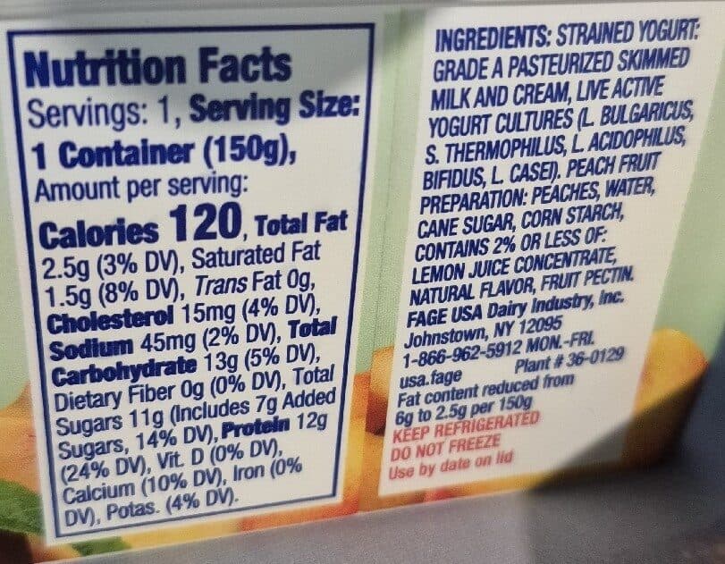 Fage Fage Total 2% with Peach packshot