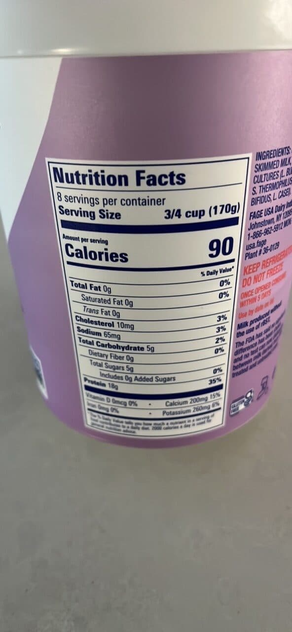 FAGE Total 0% Milkfat Greek Yogurt packshot