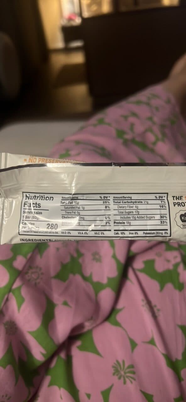 rise Almond Honey Protein Bar packshot