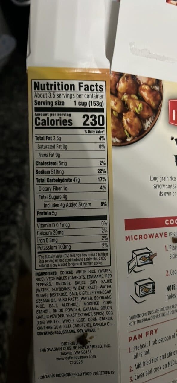 Innovasian Vegetable Fried Rice packshot