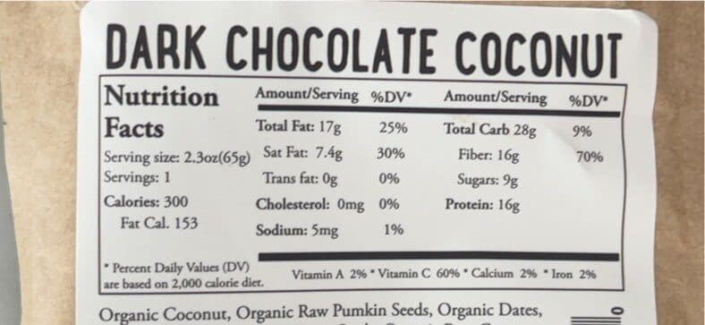 Topo-Logic Systems Inc. No Junk Raw Protein Bar Dark Chocolate Coconut packshot