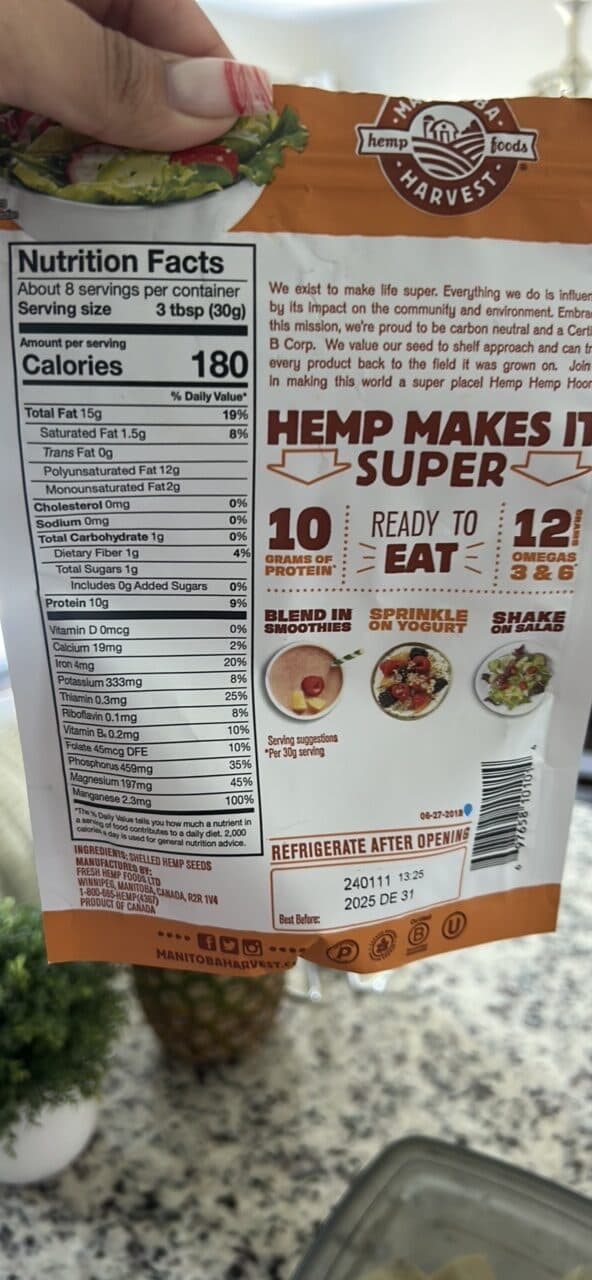 MANITOBA HARVEST HEMP HEARTS SHELLED HEMP SEEDS packshot