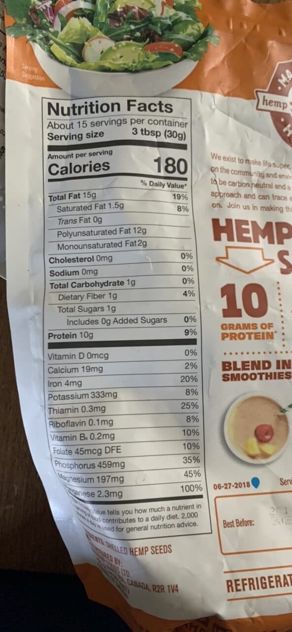 Manitoba Harvest HEMP HEARTS Shelled Hemp Seeds packshot