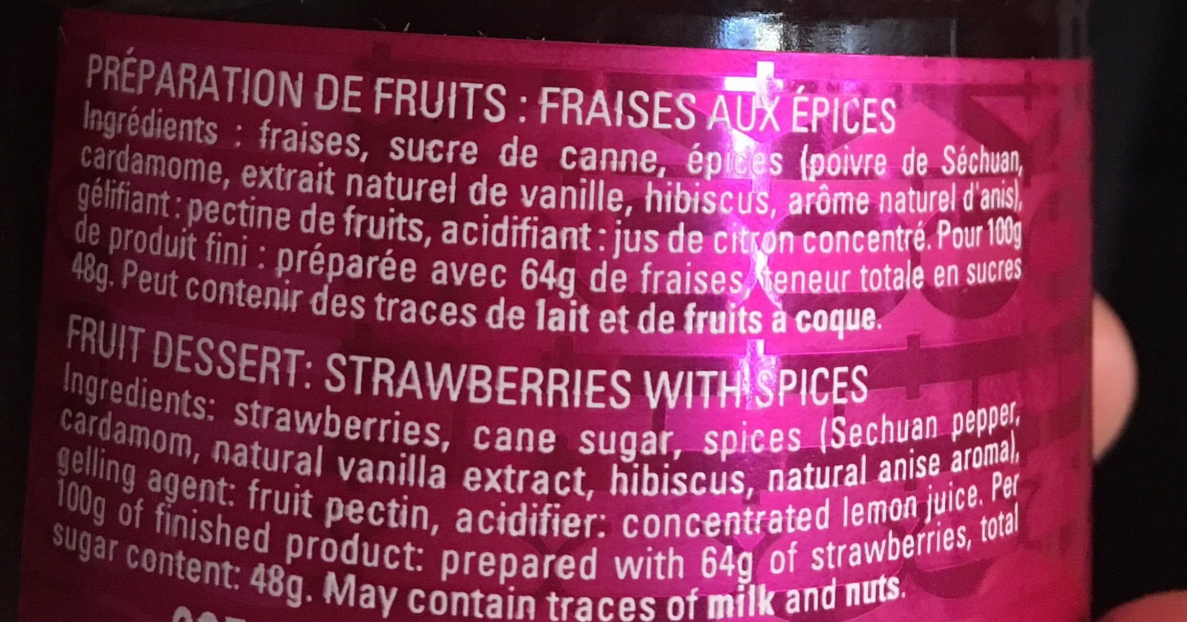 Fauchon Confiture fraises aux epices packshot