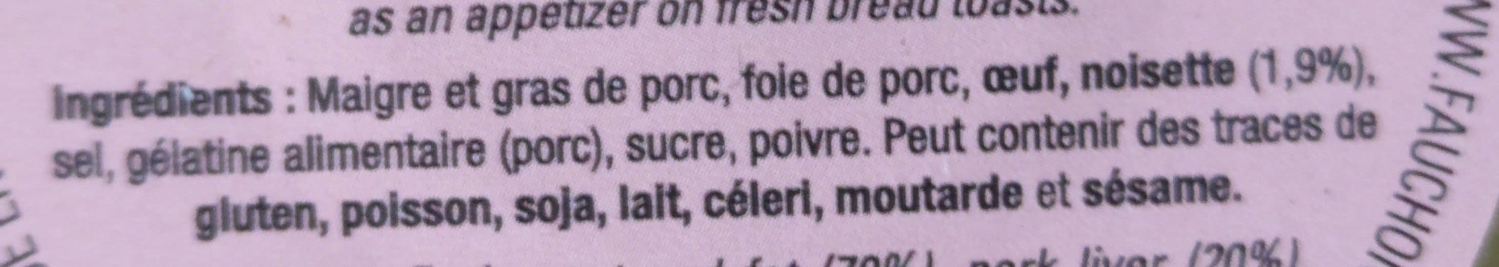 Open Food Facts Terrine De Campagne Aux Noisettes packshot