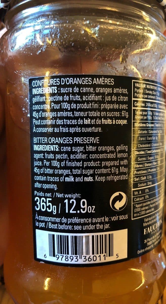 Fauchon Confiture Oranges Amères packshot