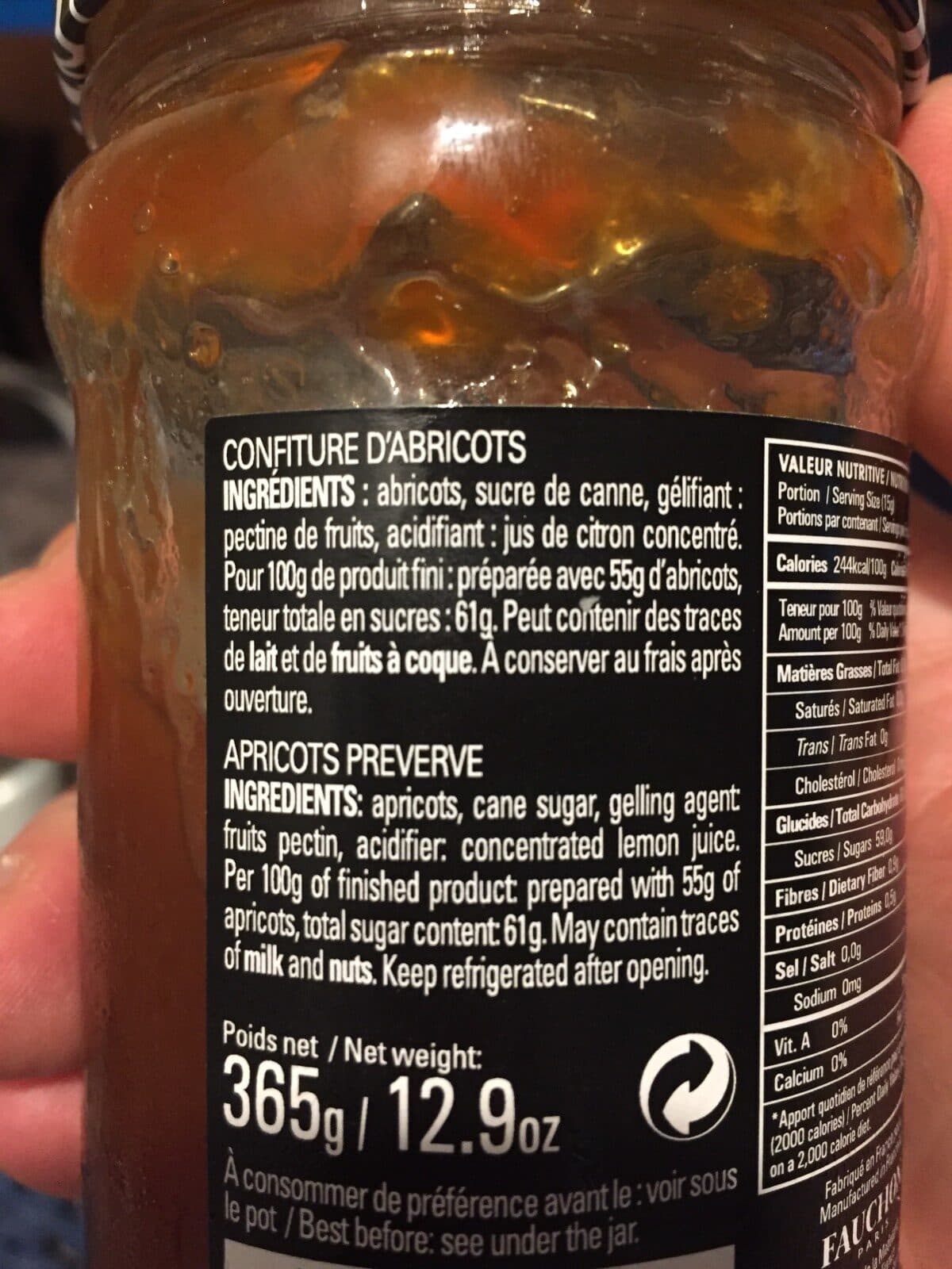 Fauchon Confiture D'abricots packshot