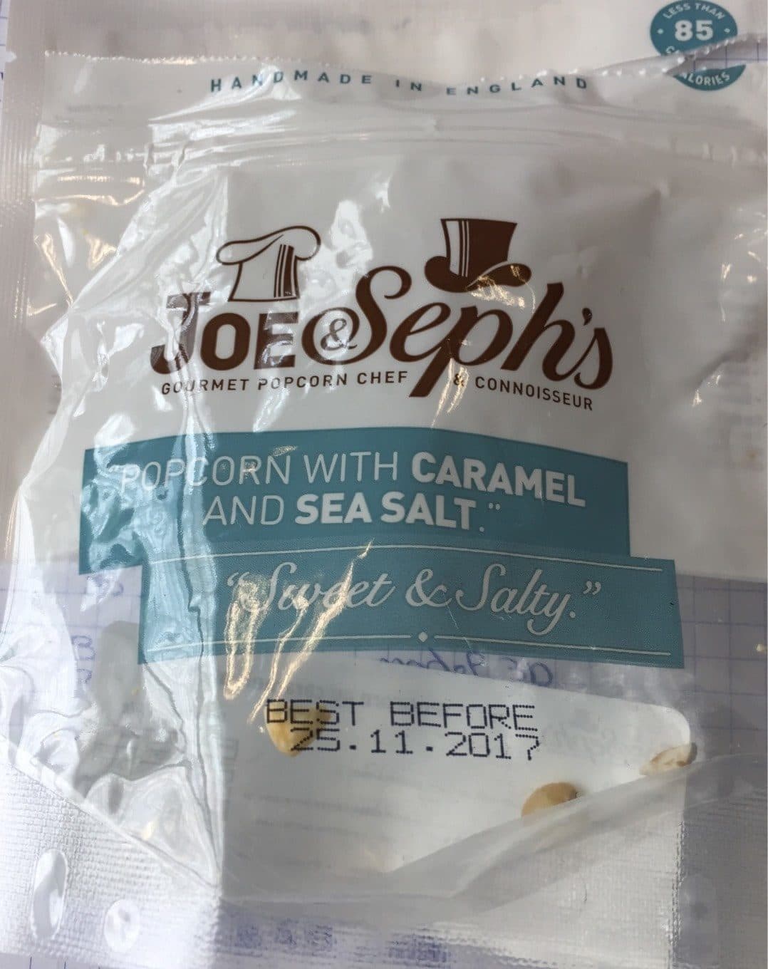 Joe & Seph's Popcorn with caramel and sea salt packshot