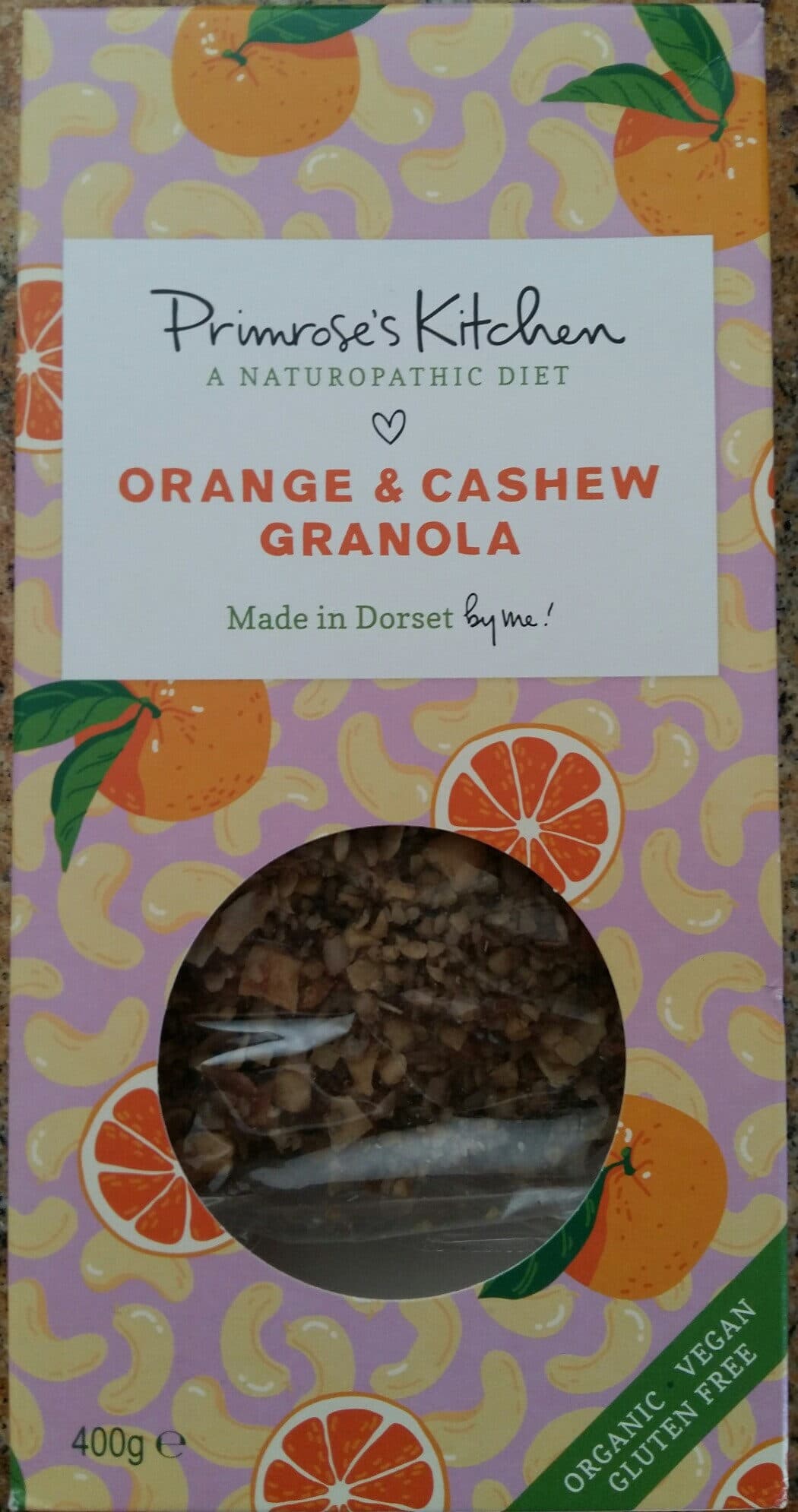 Primrose Kitchen GRANOLA ANACARDOS Y NARANJA 400GR BIO - PRIMROSE'S KITCHEN packshot
